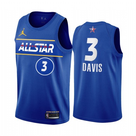 Maillot Basket Homme Los Angeles Lakers Anthony Davis 3 2021 All-Star Jordan Brand Bleu Swingman